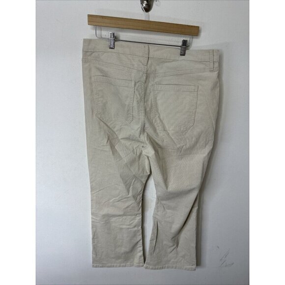 GAP 70s Flare High Rise Corduroy Pants Size 33X32 / 16 RS Off White Creame - Picture 4 of 6